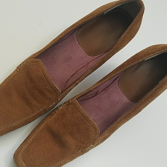 ANN MARINO TAN SUEDE WEDGE sz 7 - Picture 3 of 8